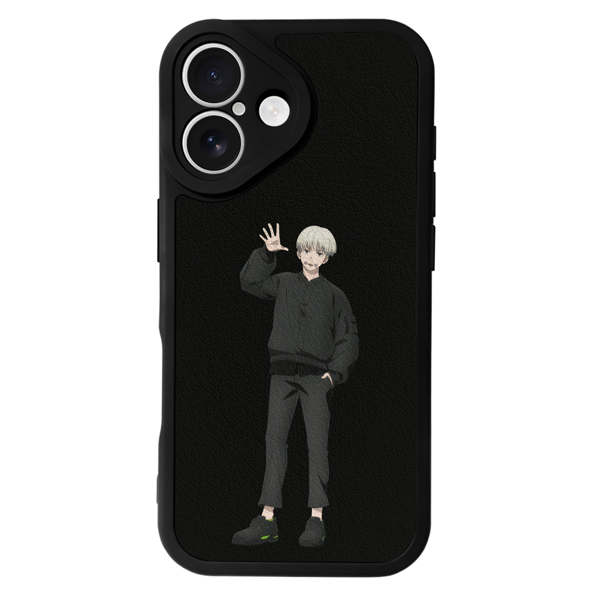 （画像用） 呪術廻戦 Jujutsu Kaisen 【iPhone 16シリーズ対応】シリコンスマホケース（レザー調） 材質：シリコン